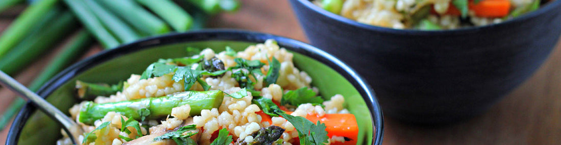 Grilled Sesame Ginger Vegetable Couscous