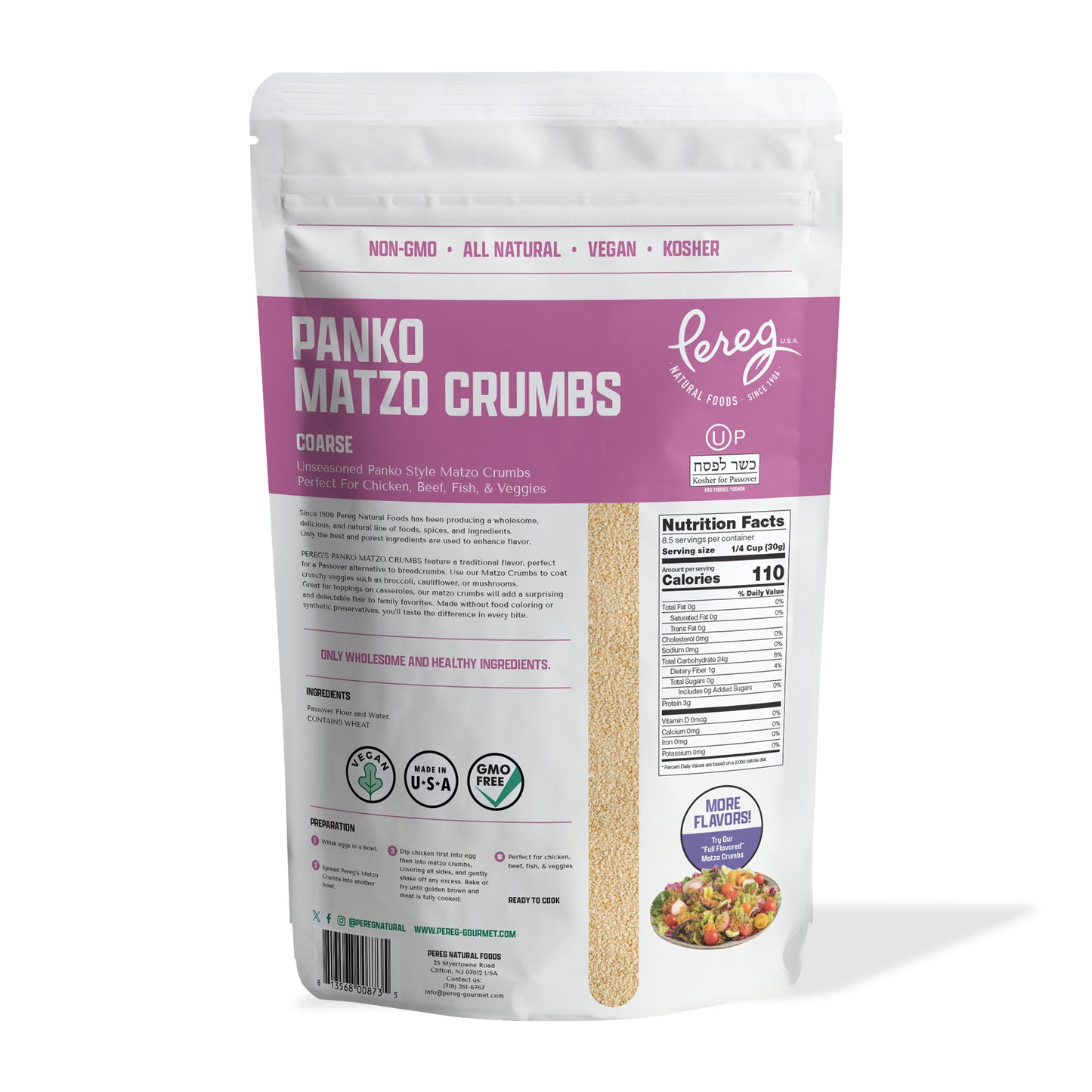 Matzo Crumbs -Panko- for Passover